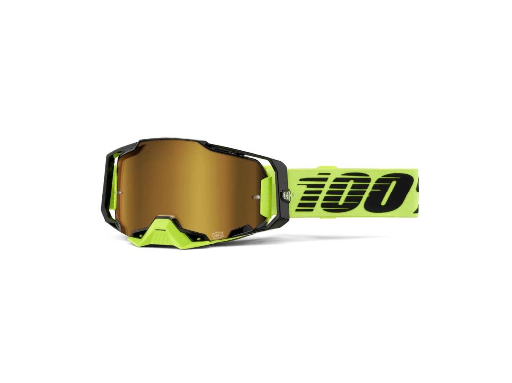 ARMEGA Goggle Neon Yellow - Mirror Gold Lens